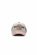 CAPS FANS "BEIGE/ROSA VISERA DE GAMUZA UNISEX"