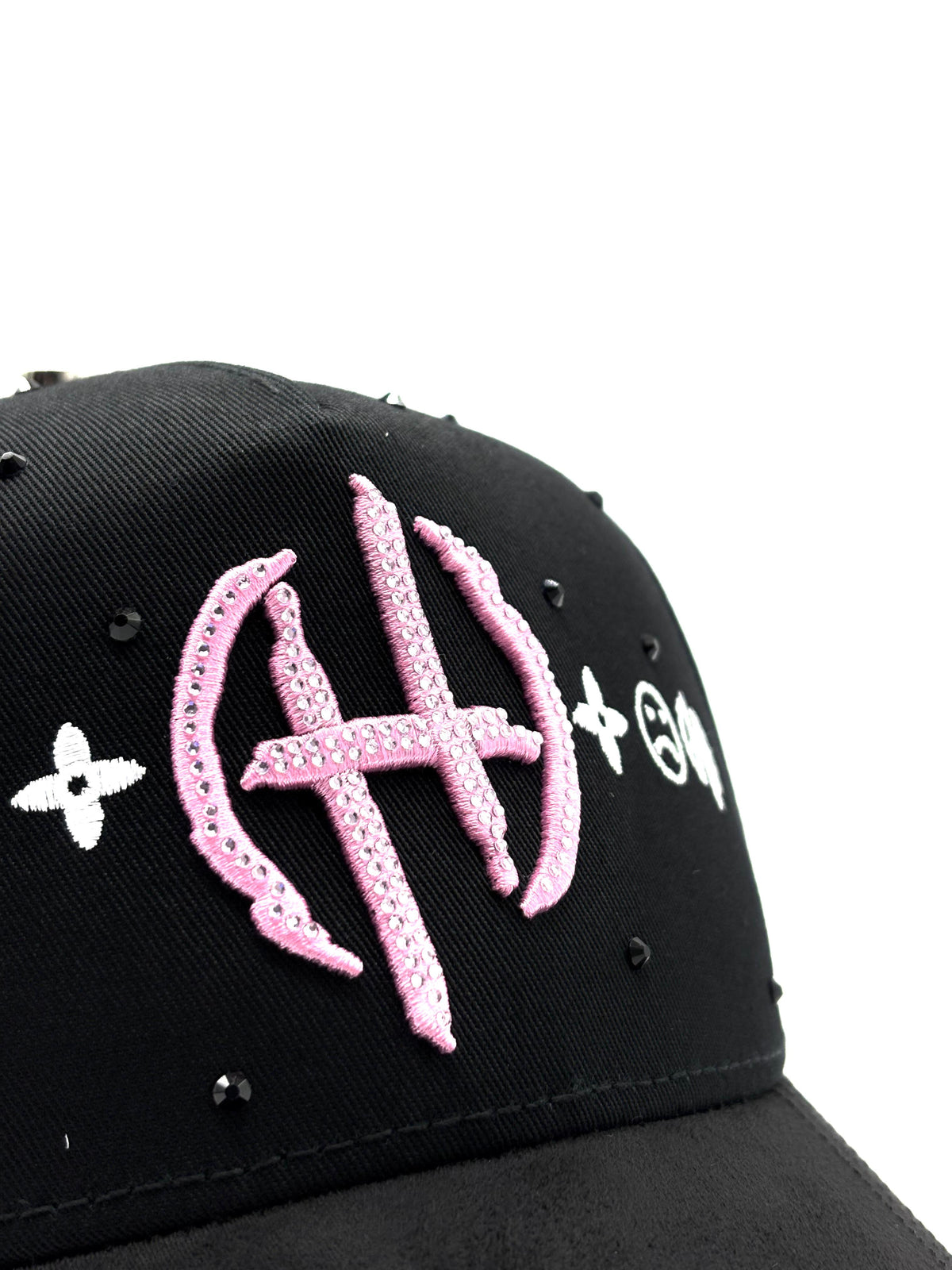 CAPS FANS  "JUNIOR H BLACK/PINK CRYSTALS EDITION"