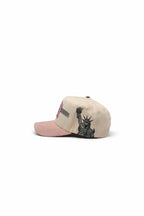 CAPS FANS "BEIGE/ROSA VISERA DE GAMUZA UNISEX"