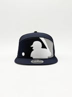 NEW ERA MLB BATTERMAN SPLIT PANEL 9FIFTY SNAPBACK EN COLOR AZUL MARINO CON DETALLES GRISES.